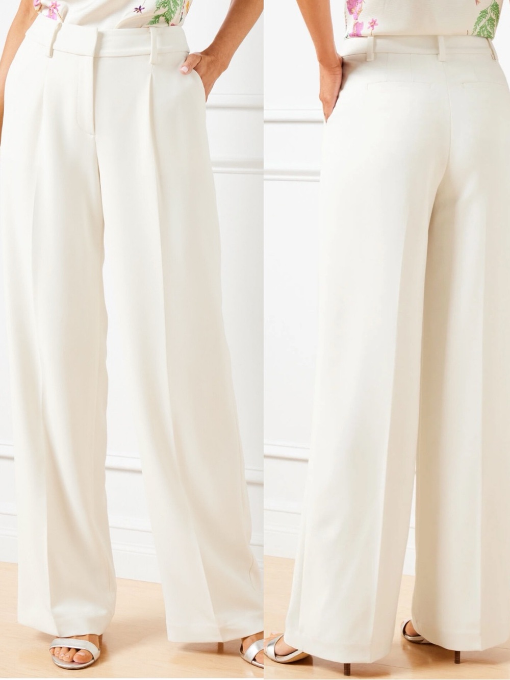 Talbots | NWT Weston Pants in Ivory Crepe 6